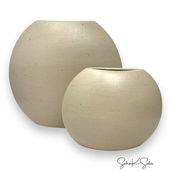 Threshold Large Ceramic Disc Ceramic Vase Modern Minimalist Home Decor - Target - Picture 9 of 9